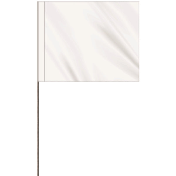 1-Color 4 x 5" Custom Marking Flag with 21" Wire Staff