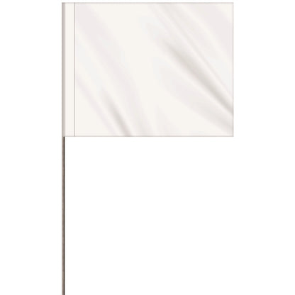 1-Color 4 x 5" Custom Marking Flag with 24" Wire Staff
