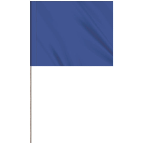 1-Color 4 x 5" Custom Marking Flag with 30" Wire Staff