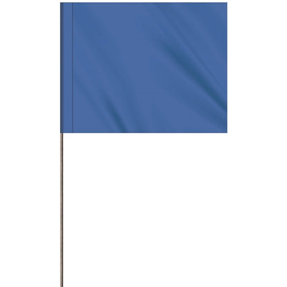 1-Color 4 x 5" Custom Marking Flag with 30" Wire Staff