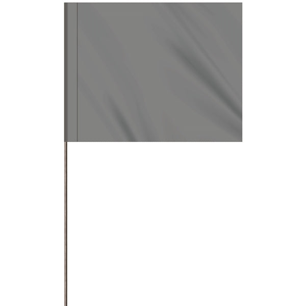 1-Color 4 x 5" Custom Marking Flag with 30" Wire Staff