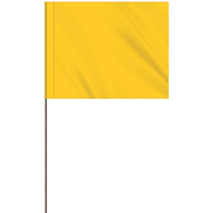 1-Color 4 x 5" Custom Marking Flag with 30" Wire Staff