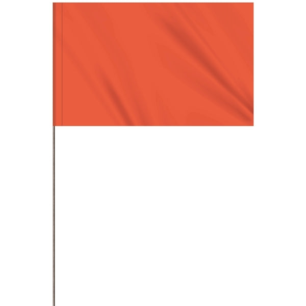 1-Color 5 x 8" Custom Marking Flag with 30" Wire Staff