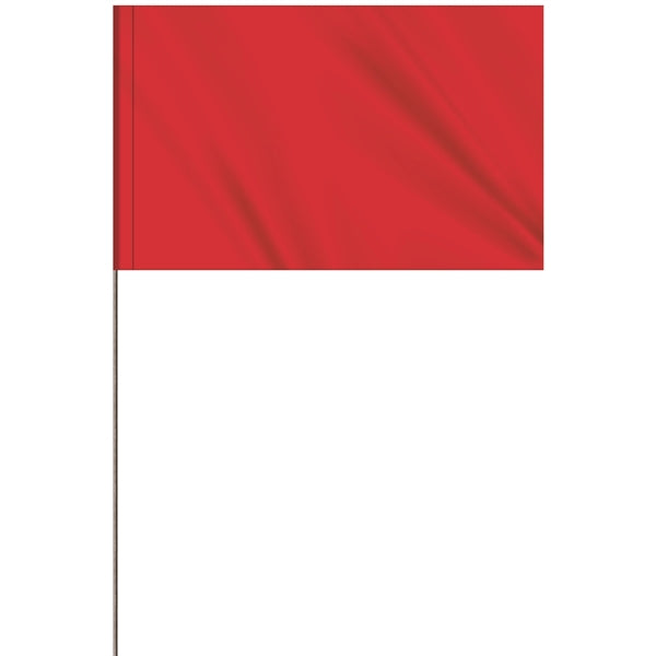 1-Color 5 x 8" Custom Marking Flag with 30" Wire Staff