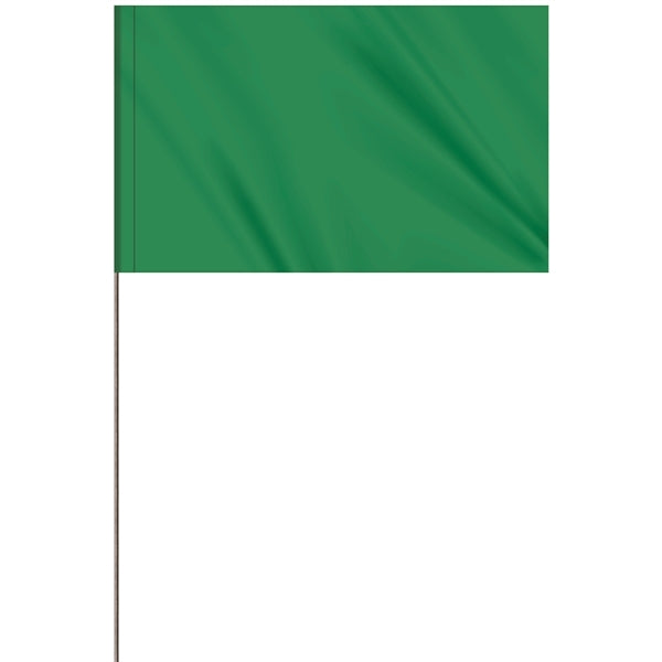 1-Color 5 x 8" Custom Marking Flag with 30" Wire Staff