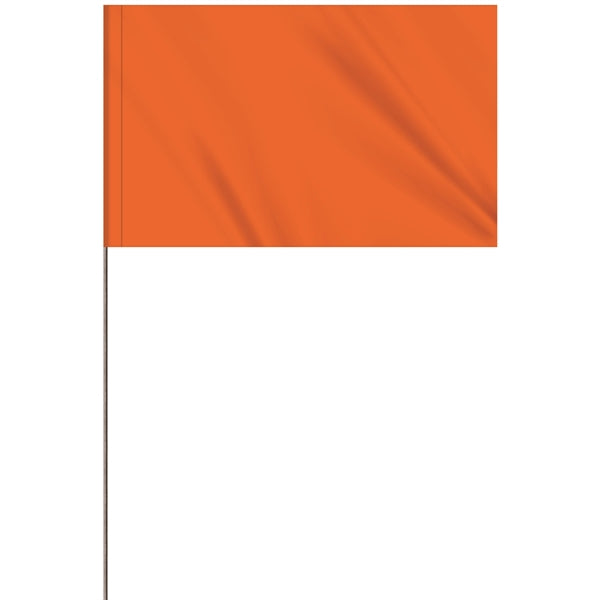 1-Color 5 x 8" Custom Marking Flag with 30" Wire Staff