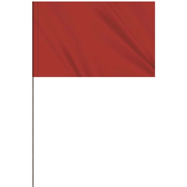 1-Color 5 x 8" Custom Marking Flag with 30" Wire Staff