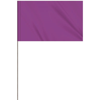 1-Color 5 x 8" Custom Marking Flag with 36" Wire Staff