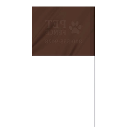 1-Color 4" x 5" Custom Marking Flag w/ 18" Plastic Staff