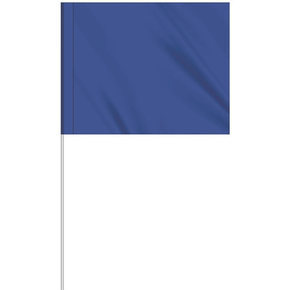 1-Color 4" x 5" Custom Marking Flag w/ 18" Plastic Staff