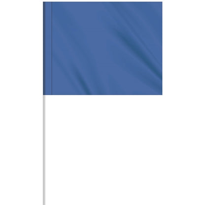 1-Color 4" x 5" Custom Marking Flag w/ 18" Plastic Staff