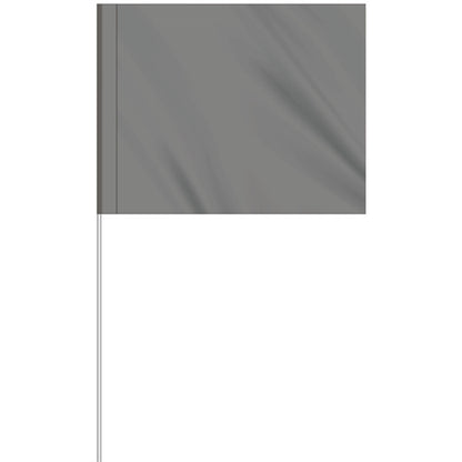 1-Color 4" x 5" Custom Marking Flag w/ 18" Plastic Staff