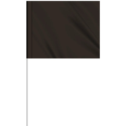 1-Color 4" x 5" Custom Marking Flag w/ 24" Plastic Staff
