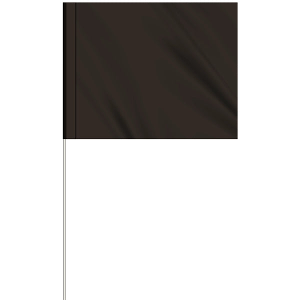 1-Color 4" x 5" Custom Marking Flag w/ 18" Fiberglass Staff