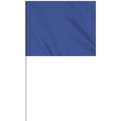 1-Color 4" x 5" Custom Marking Flag w/ 18" Fiberglass Staff