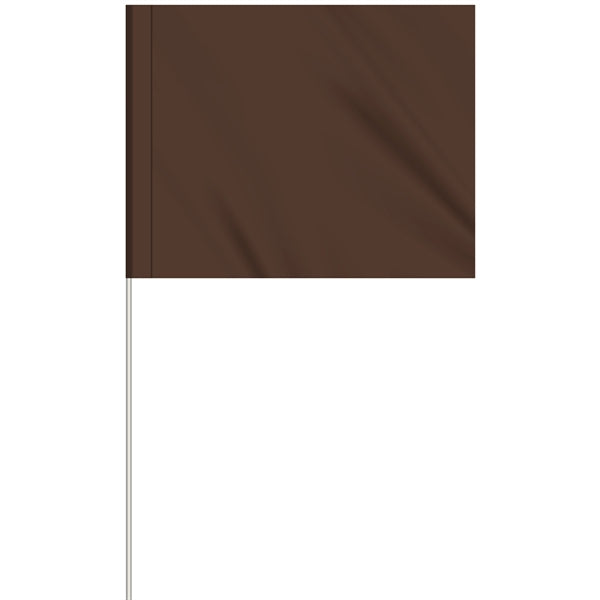1-Color 4" x 5" Custom Marking Flag w/ 18" Fiberglass Staff