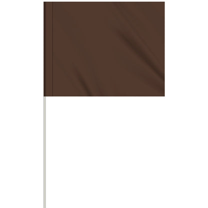 1-Color 4" x 5" Custom Marking Flag w/ 18" Fiberglass Staff