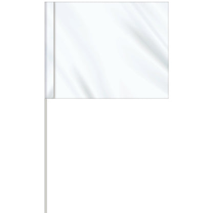 1-Color 4" x 5" Custom Marking Flag w/ 18" Fiberglass Staff