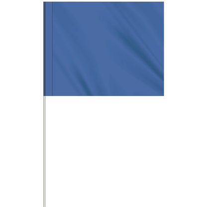 1-Color 4" x 5" Custom Marking Flag w/ 18" Fiberglass Staff