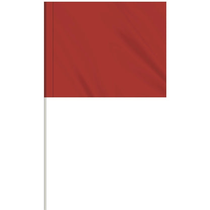 1-Color 4" x 5" Custom Marking Flag w/ 18" Fiberglass Staff
