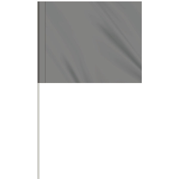 1-Color 4" x 5" Custom Marking Flag w/ 18" Fiberglass Staff