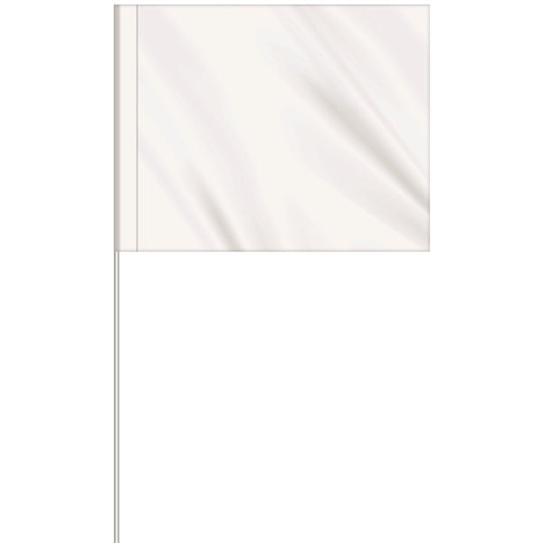 1-Color 4" x 5" Custom Marking Flag w/ 18" Fiberglass Staff