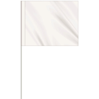 1-Color 4" x 5" Custom Marking Flag w/ 18" Fiberglass Staff