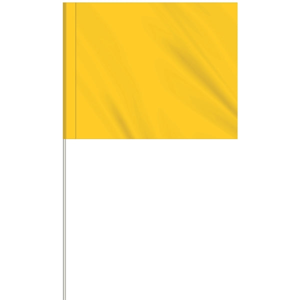 1-Color 4" x 5" Custom Marking Flag w/ 18" Fiberglass Staff