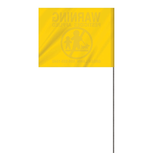 1-Color 4" x 5" Custom High Gloss PE Marking Flag