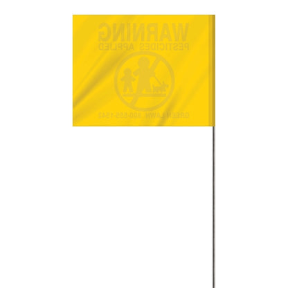1-Color 4" x 5" Custom High Gloss PE Marking Flag