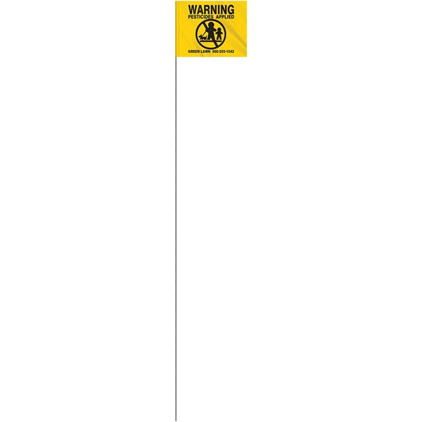 1-Color 4" x 5" Custom High Gloss PE Marking Flag