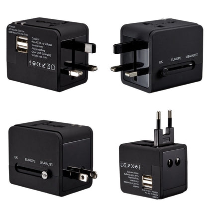 2 USB Universal Travel Plug Adapter
