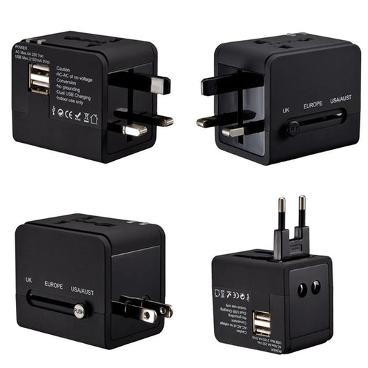2 USB Universal Travel Plug Adapter