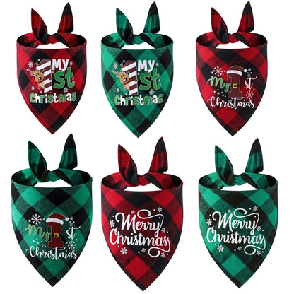 Pet Tringle Bandana Christmas Dog Bib Scarf