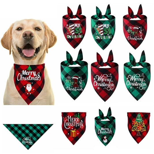 Pet Tringle Bandana Christmas Dog Bib Scarf