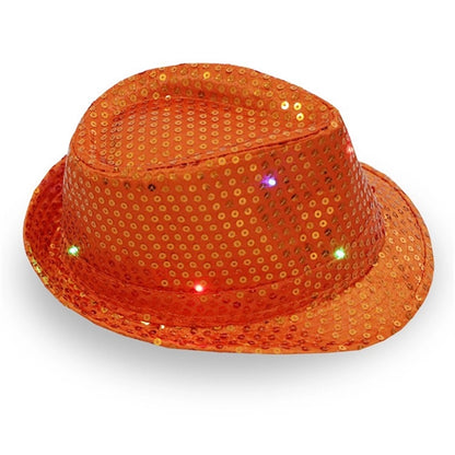 LED Light Up Sequin Jazz Party Shinny Hat