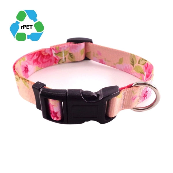 3/4"Wx20"L rPET Sublimation Pet Collar w/ Buckle Release