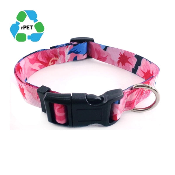 3/4"Wx20"L rPET Sublimation Pet Collar w/ Buckle Release