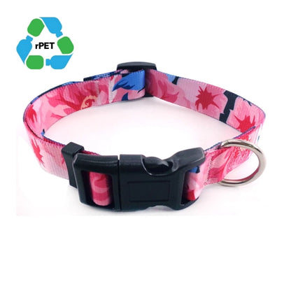 3/4"Wx20"L rPET Sublimation Pet Collar w/ Buckle Release