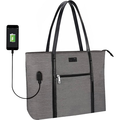 15.6 Inch Laptop Tote Bag With Usb Charging Port