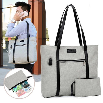 15.6 Inch Laptop Tote Bag With Usb Charging Port