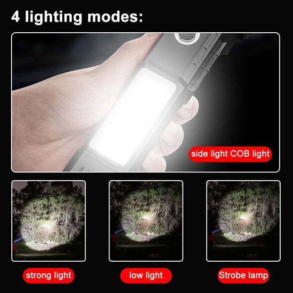 Usb Rechargeable Safety Hammer Flashlight