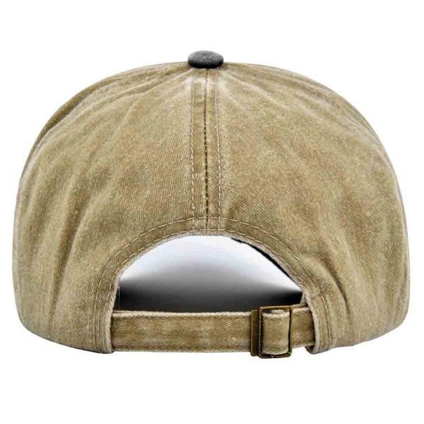 Baseball Caps Distressed with Metal Clasp Motorcycle Printed