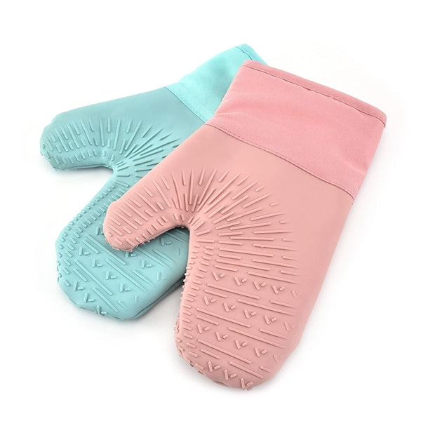 Kitchen Cooking Silicone Heat Resistant Gloves Oven Mitts