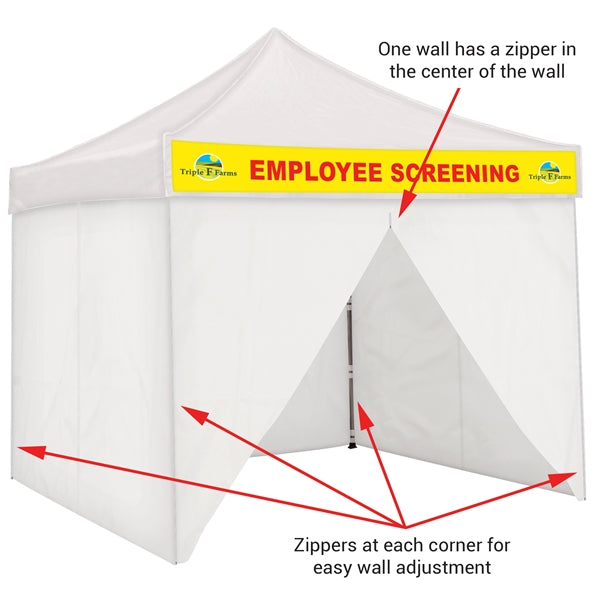 Fully Enclosed Tent with Detachable Graphic
