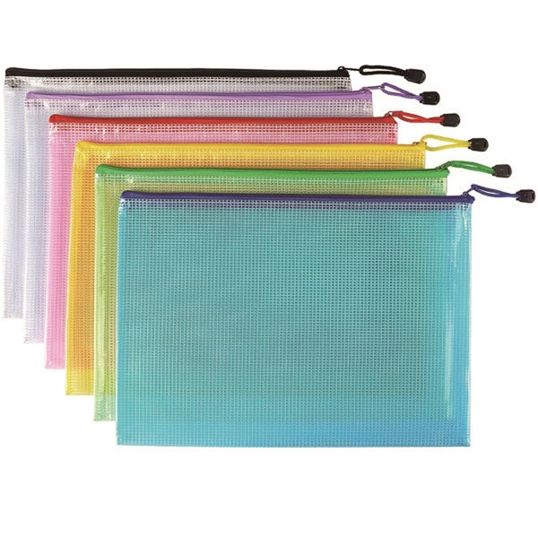 Mesh Zipper Pouch A4 Document Bag