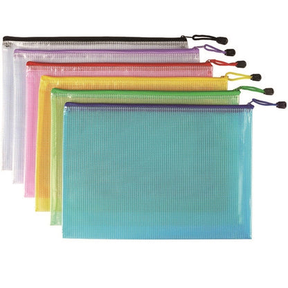 Mesh Zipper Pouch A4 Document Bag