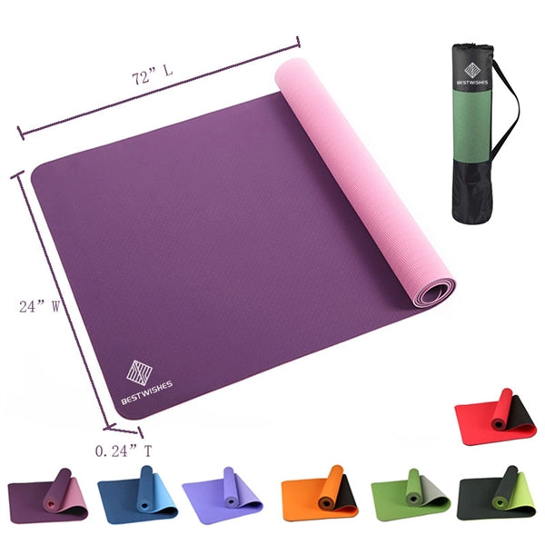 Pro Double-Sided Yoga Mat With Carrying Strap