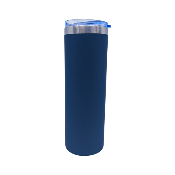 22 oz Rubberized Stainless Steel Slim Tumbler