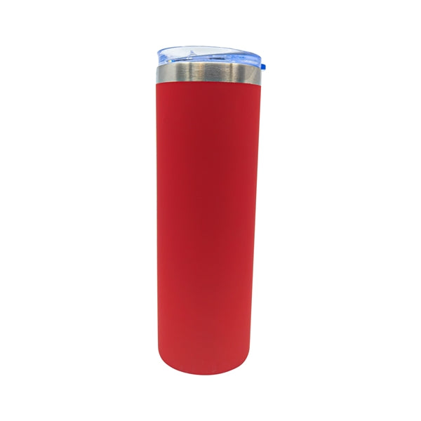 22 oz Rubberized Stainless Steel Slim Tumbler
